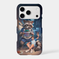 Laundry Time – Selfie with a Giant Raccoon