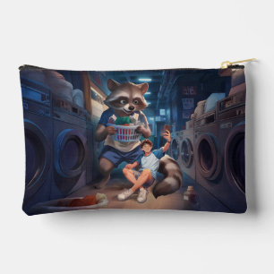 Laundry Time – Selfie with a Giant Raccoon Accessory Pouch