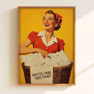 Laundry Wall Art Happy Housewife Art Print 50s Lau