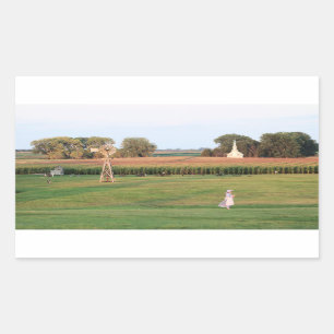 Laura Ingalls Wilder Family Homestead in DeSmet SD Rectangular Sticker