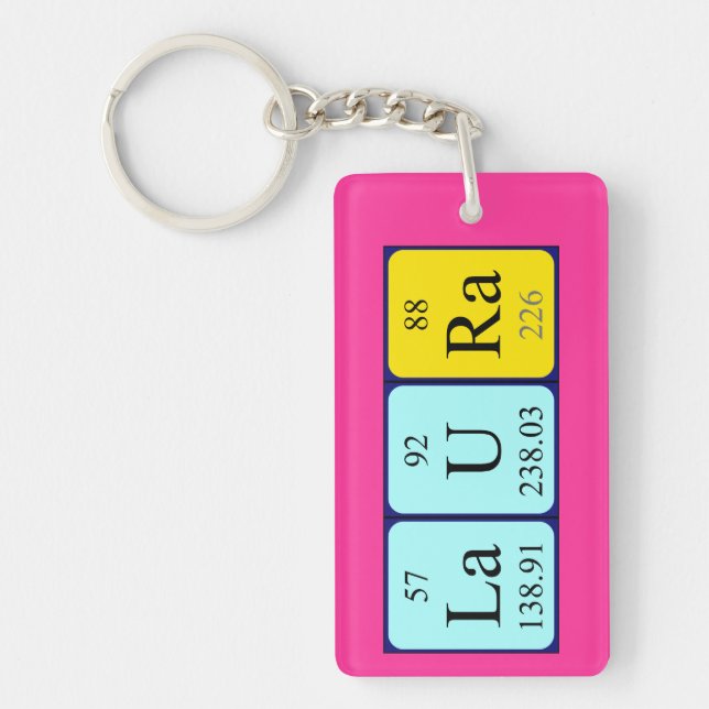 Laura periodic table name keyring (Front)