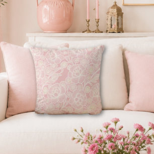 Laura 🌸 Soft Pink Baroque Floral Cushion