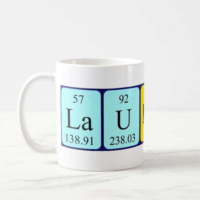 Lauraine periodic table name mug (Left)