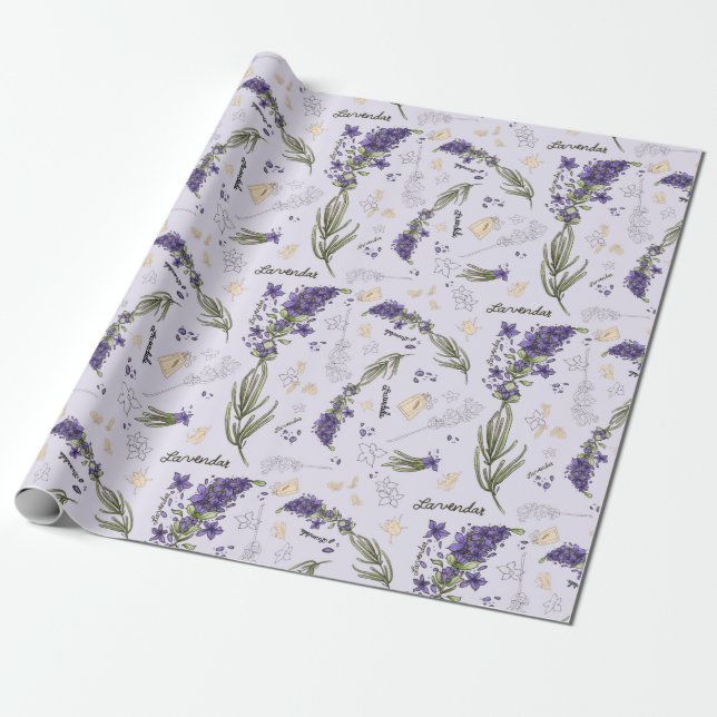 Lauranell Lavender Matte Wrapping Paper, 30" x 6' Paper (Unrolled)