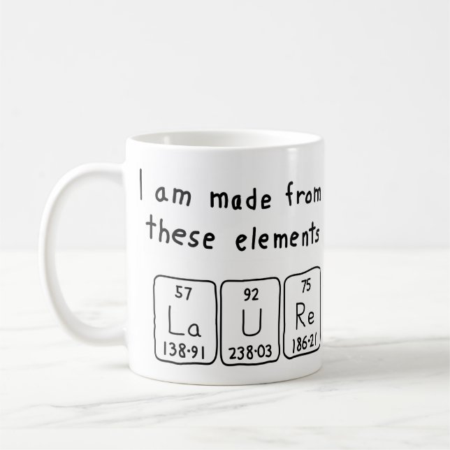 Laure periodic table name mug (Left)