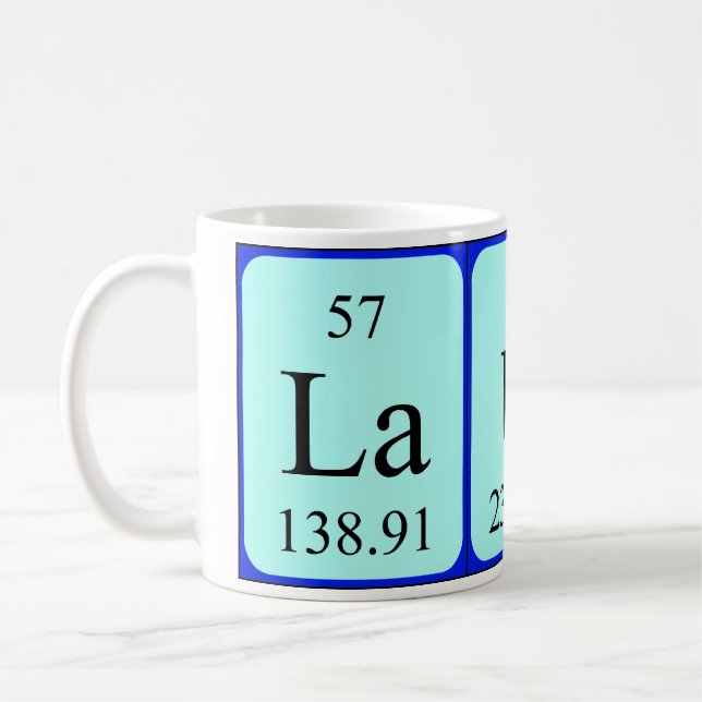Laure periodic table name mug (Left)