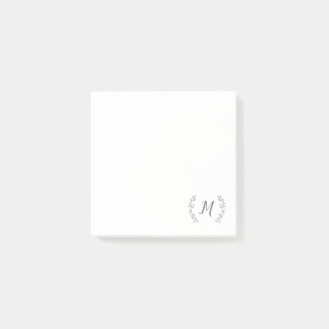 Laurel Branch Monogram  Post-it Notes (Front)