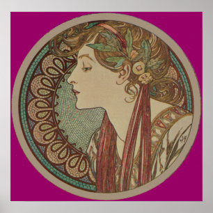 Laurel by Alphonse Mucha ( 1901 ) Art Nouveau Poster