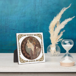 Laurel by Alphonse Mucha Plaque