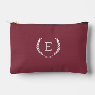 Laurel Crest Monogram Accessory Pouch