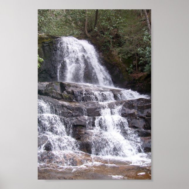 Laurel Falls, Smokey Mountains Poster (Front)