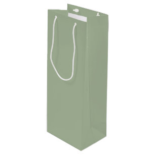 Laurel Green Solid Colour Wine Gift Bag