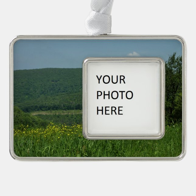 Laurel Highlands Pennsylvania Summer Photography Silver Plated Framed Ornament (Front)