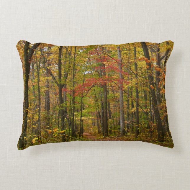 Laurel Hill Trail in Fall Decorative Cushion (Front)