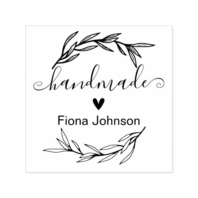 Laurel Leaf Create Your Own Handmade Self-inking Stamp (Design)