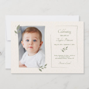 Laurel Leaf Frame Celebration of Life Card