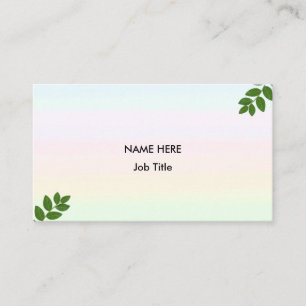 Laurel Leaves on Pastel Colours Business Card