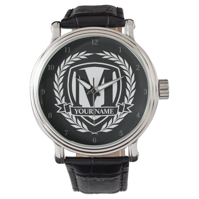 Laurel Monogram Design Watch (Front)