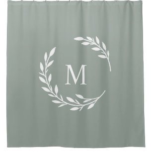 Laurel Monogrammed  Shower Curtain