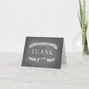 Laurel White Thank You Card Chalkboard