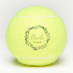 Laurel Wreath Bride Custom Wedding Party Gift Tennis Balls<br><div class="desc">This personalised gift is sure to be a hit. This design features a laurel wreath and custom typography. Add the names of the bride to complete the look.</div>
