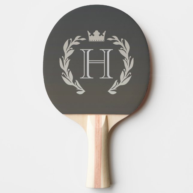 Laurel Wreath Monogram Ping Pong Paddle (Front)