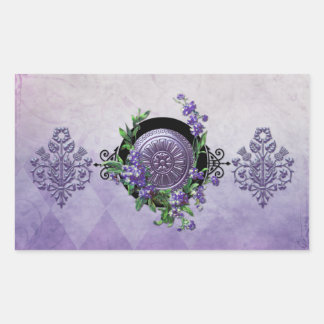 LAURELHURST, VINTAGE FLORALS: SPRING IRIS RECTANGULAR STICKER