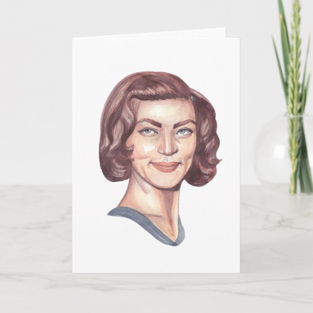 Lauren Bacall Portrait Greeting Card (Front)