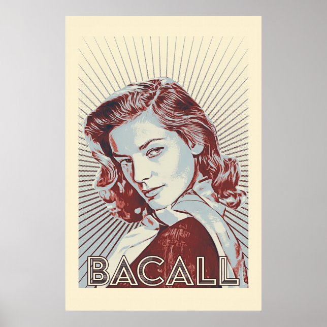 Lauren Bacall Vector Artwork Poster (Front)