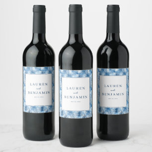 Lauren & Benjamin Serene Blue Winter Wine Label