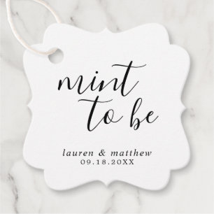 Lauren Black and White Elegant Wedding Favour Tags