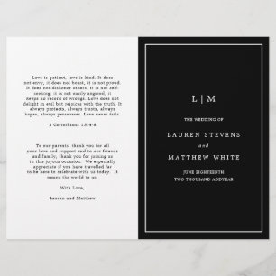 Lauren Black Monogram Elegant Wedding