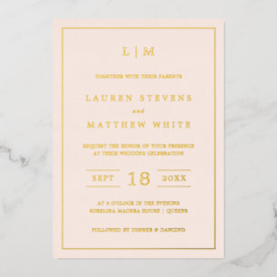 Lauren Blush Pink Monogram Elegant Wedding