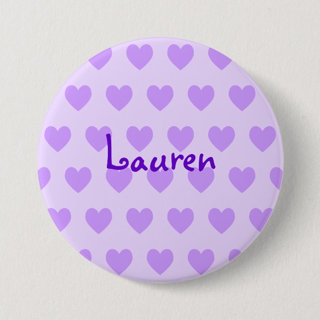 Lauren in Purple 7.5 Cm Round Badge (Front)