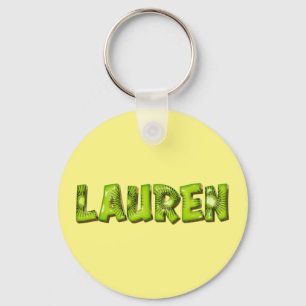 Lauren Name Kiwi Design Keychain