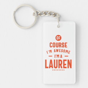 Lauren Personalised Name Birthday Gift Key Ring