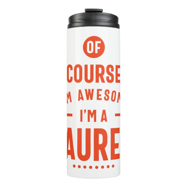 Lauren Personalised Name Birthday Gift Thermal Tumbler (Front)