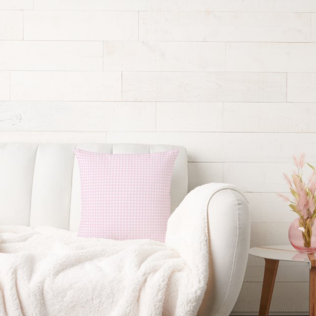 Lauren Pink Gingham Cushion (Couch)