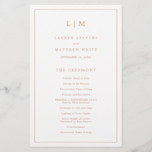 Lauren Rose Gold Monogram Elegant Wedding