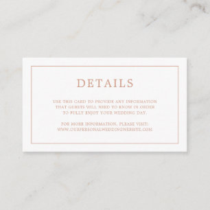 Lauren Rose Gold Monogram Elegant Wedding Enclosure Card