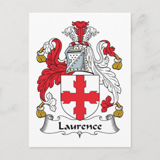 Laurence Family Crest Postcard