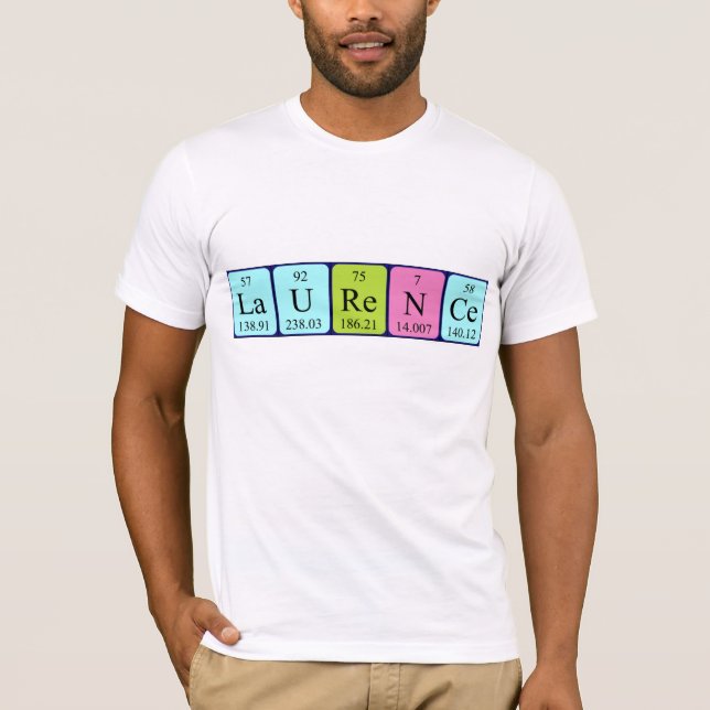 Laurence periodic table name shirt (Front)