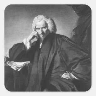 Laurence Sterne, engraved by Edward Fisher Square Sticker