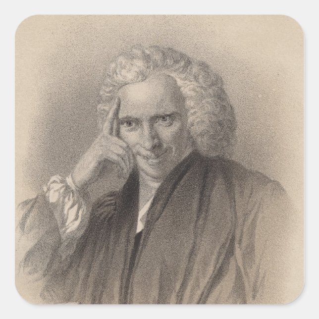 Laurence Sterne Square Sticker (Front)