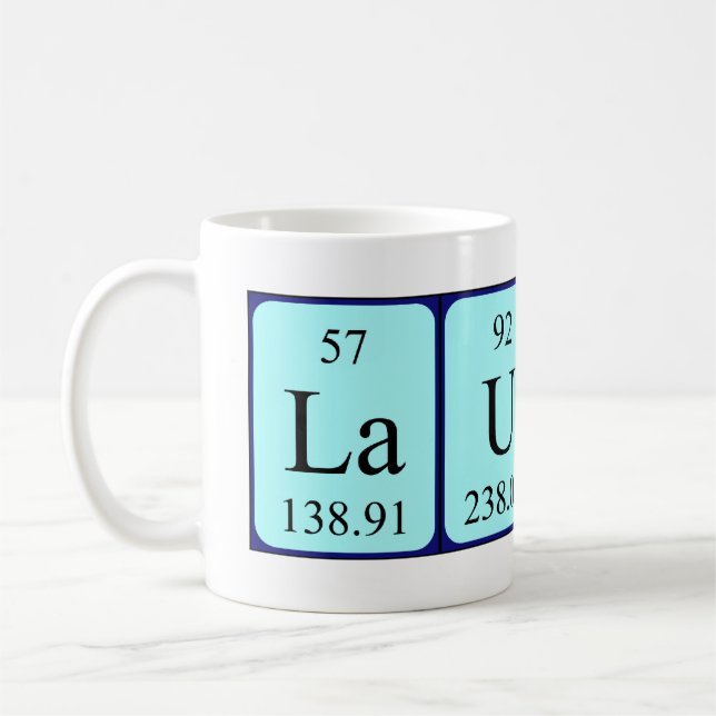 Laurene periodic table name mug (Left)