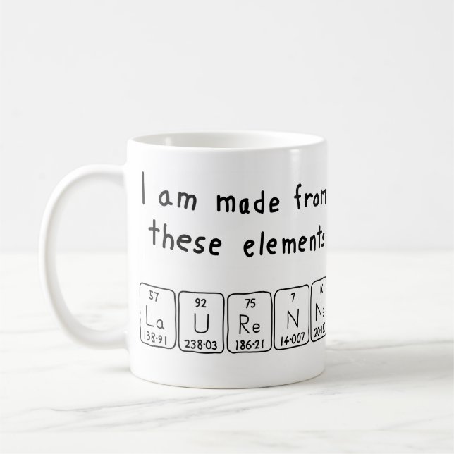 Laurenne periodic table name mug (Left)