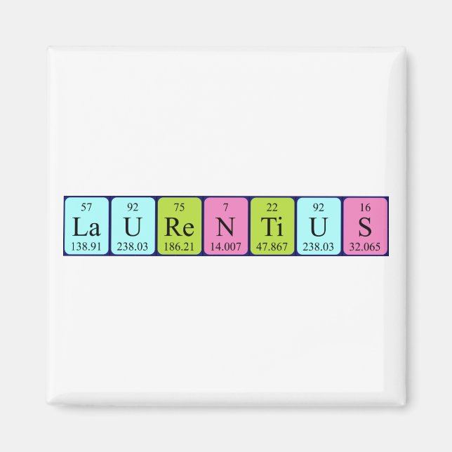 Laurentius periodic table name magnet (Front)