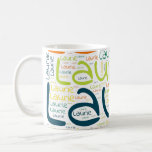 Laurie Coffee Mug<br><div class="desc">Laurie. Show and wear this popular beautiful male first name designed as colourful wordcloud made of horizontal and vertical cursive hand lettering typography in different sizes and adorable fresh colours. Wear your positive american name or show the world whom you love or adore. Merch with this soft text artwork is...</div>