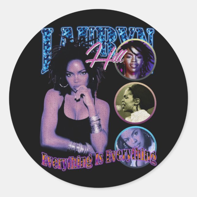 Lauryn Hill - Everything Is Everything Classic Round Sticker (Front)
