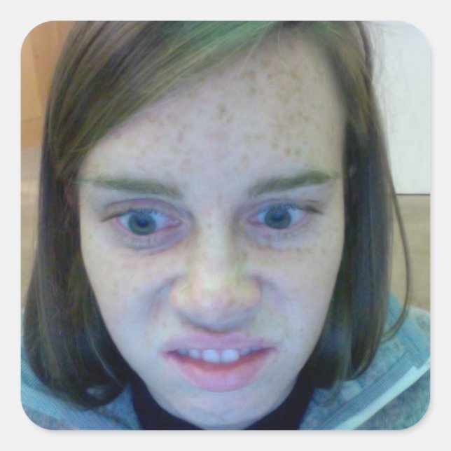 Laurz Face Square Sticker (Front)